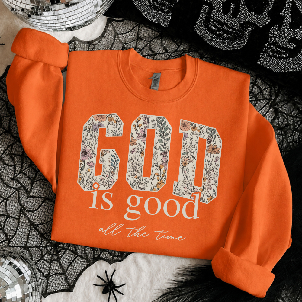 God Is Good Floral Sweatshirt
