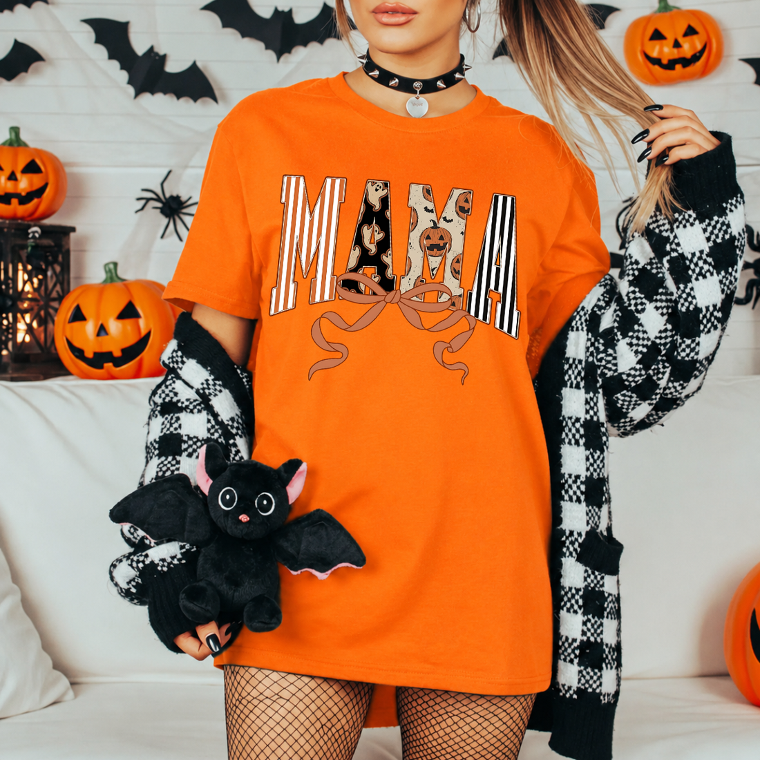 Halloween Mama Bow Tee