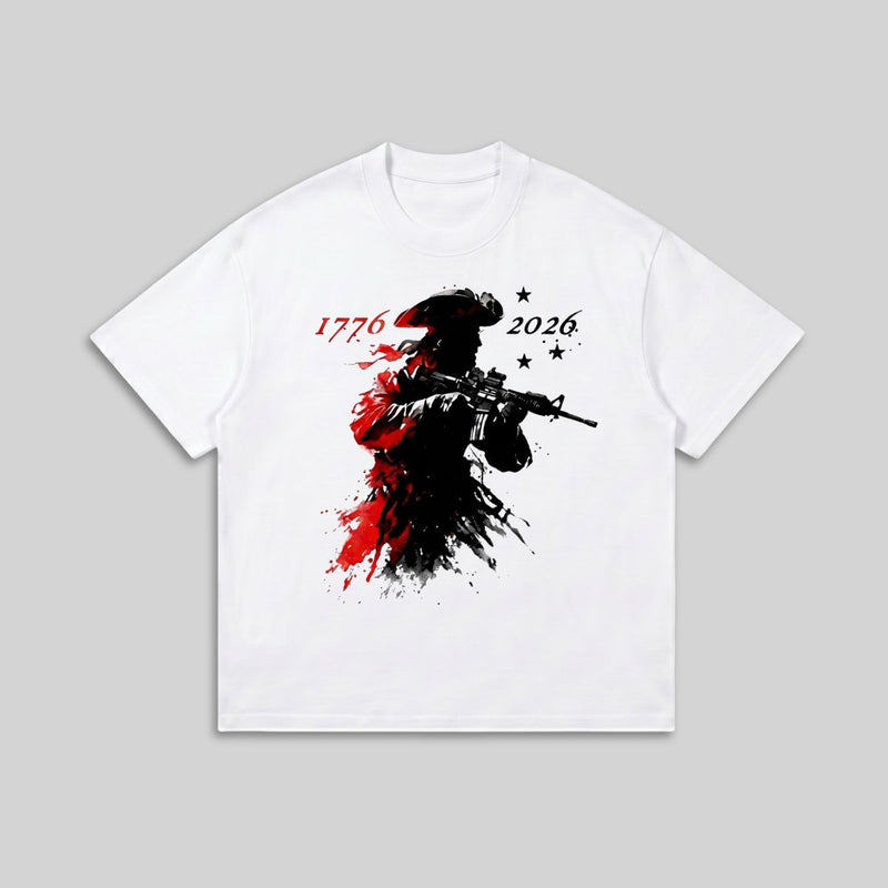 America 250th Anniversary Shirt - 1776-2026 Patriotic Graphic Tee - Revolutionary War Soldier T-Shirt
