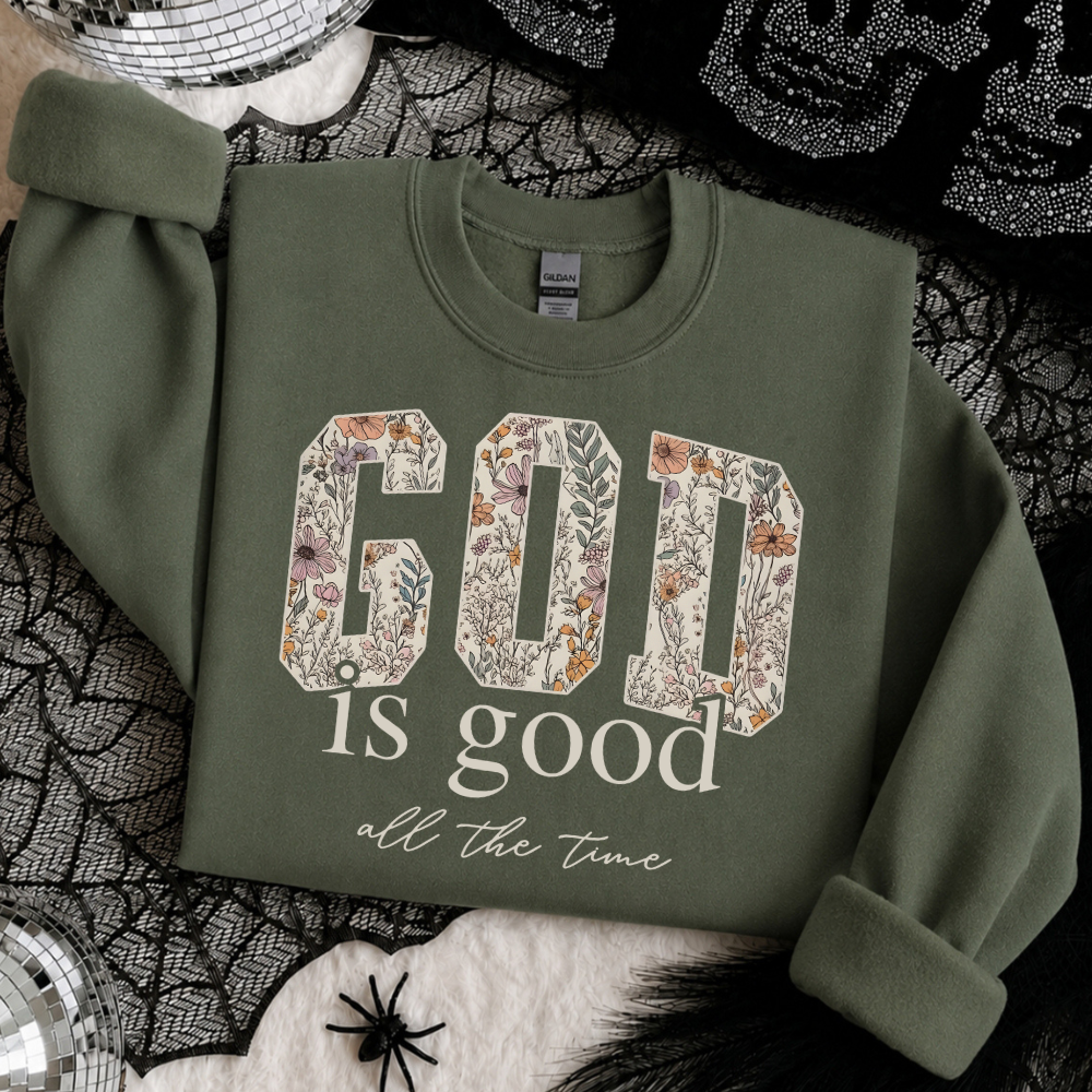 God Is Good Floral Sweatshirt