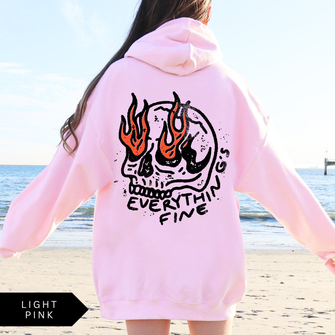 Everything’s Fine Skull Hoodie