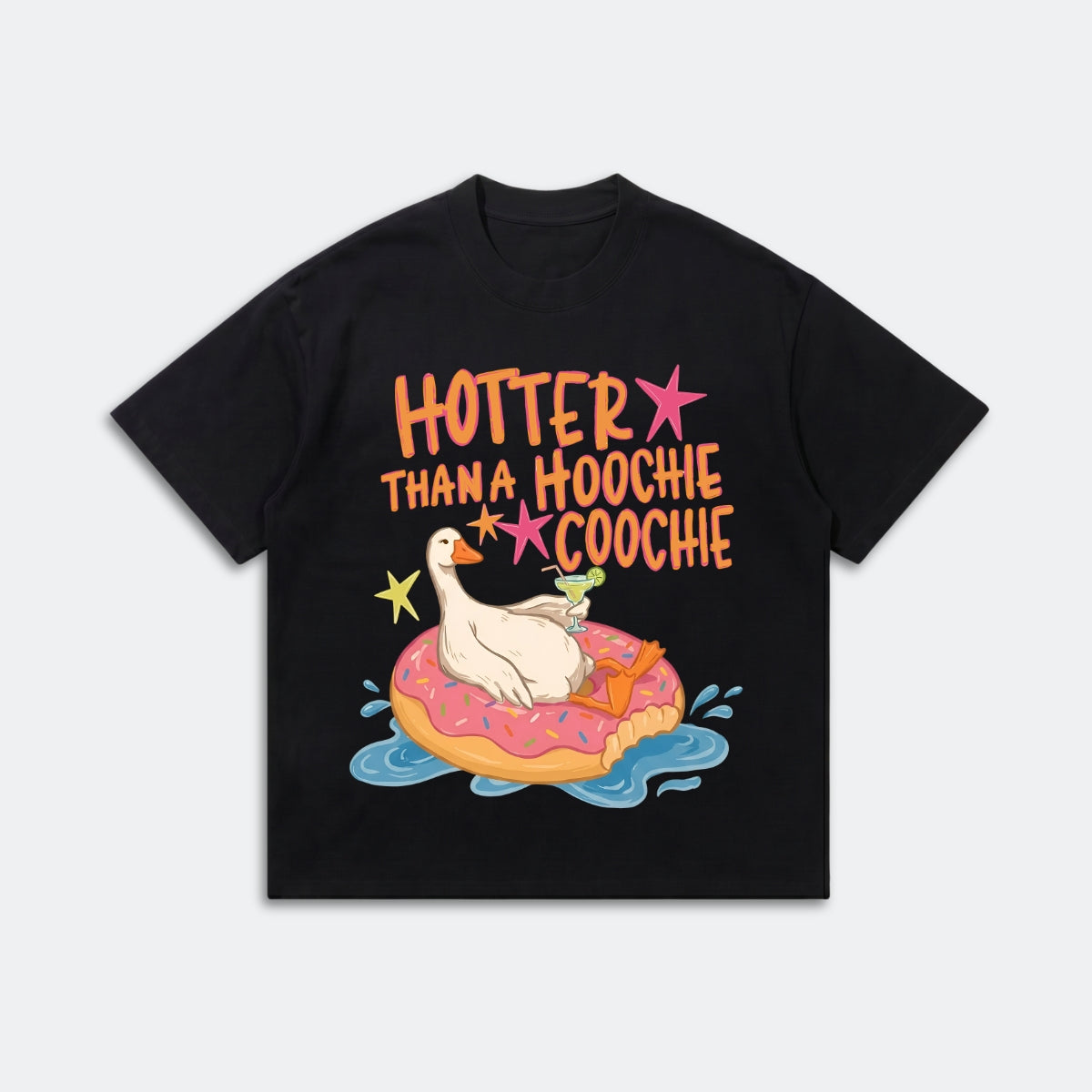 Hotter Than a Hoochie Coochie T-Shirt - Funny Retro Humor Tee - Meme Graphic Shirt