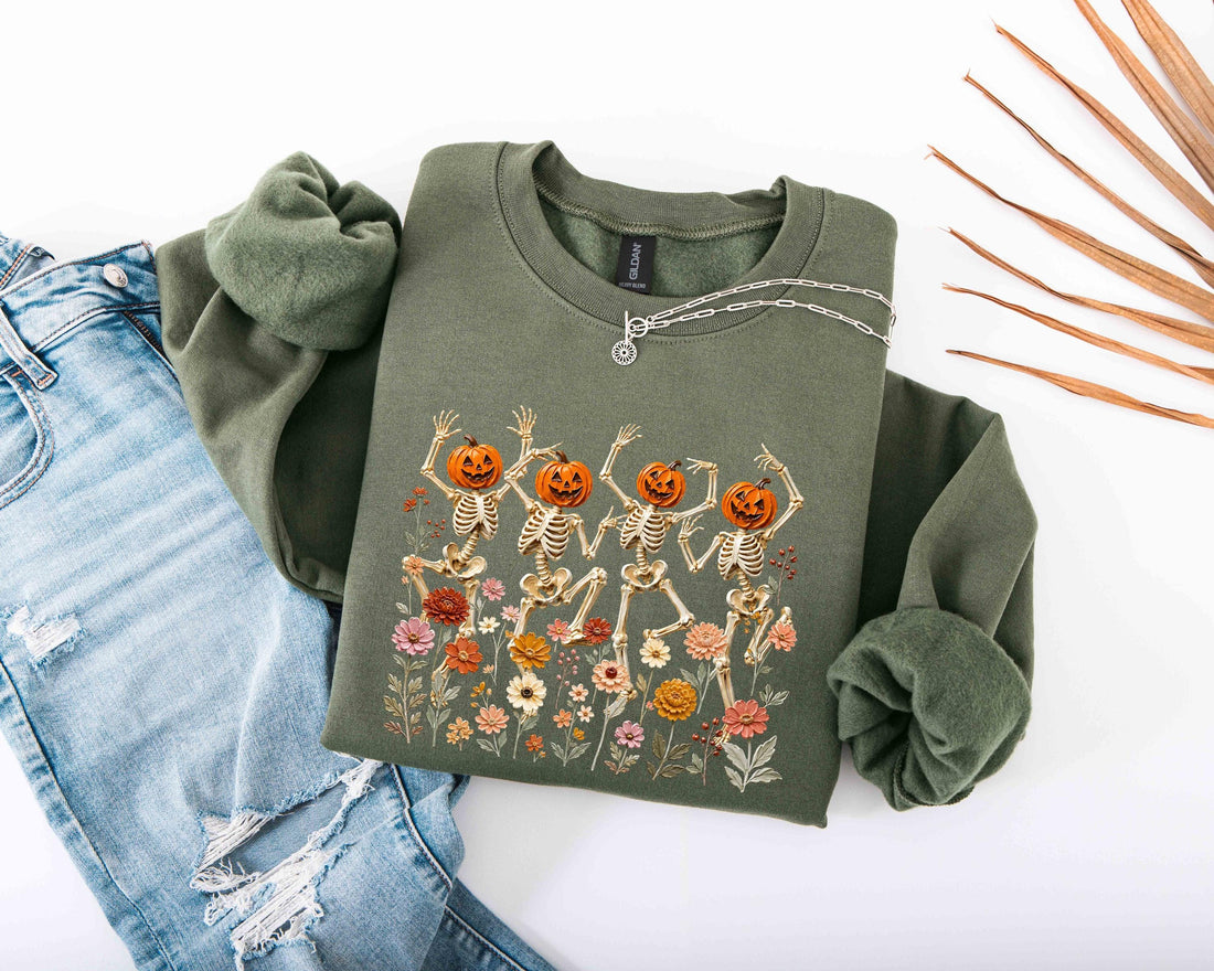 Pumpkin Skeleton Dance Sweatshirt