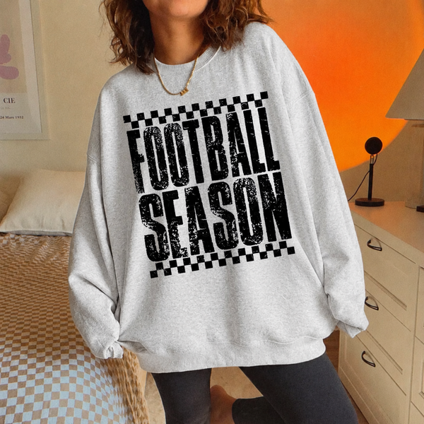 Football Season Checkered Sweatshirt