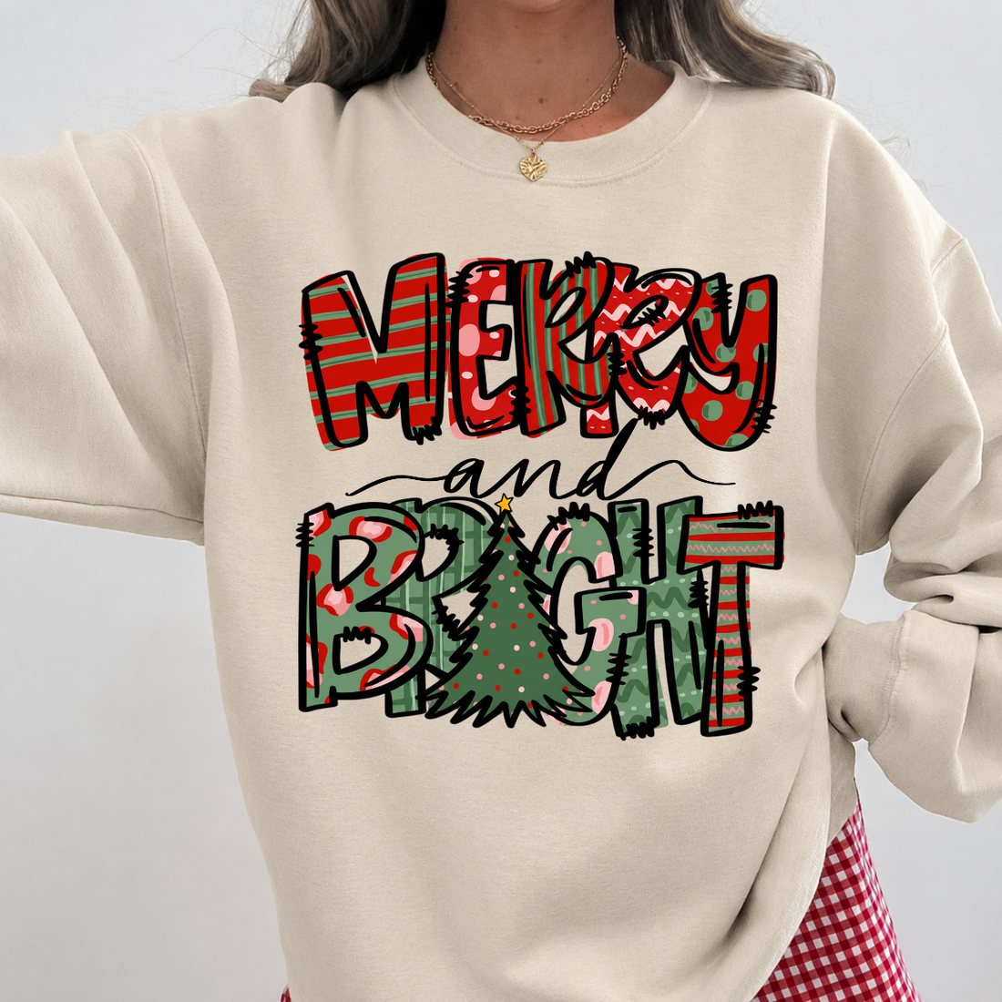 Merry And Bright Christmas Sweatshirt
