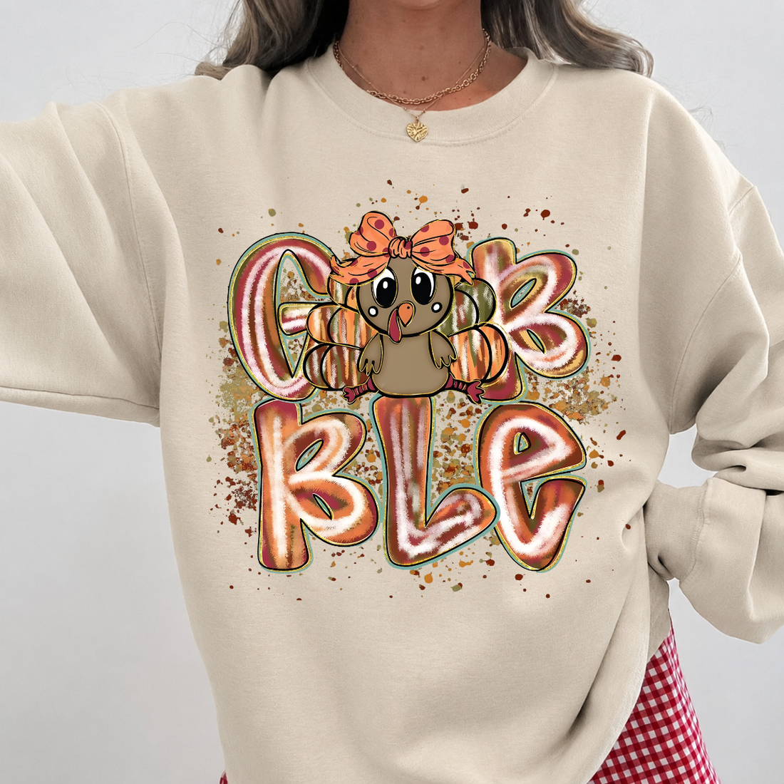 Gobble Turkey Thanksgiving Sweatshirt