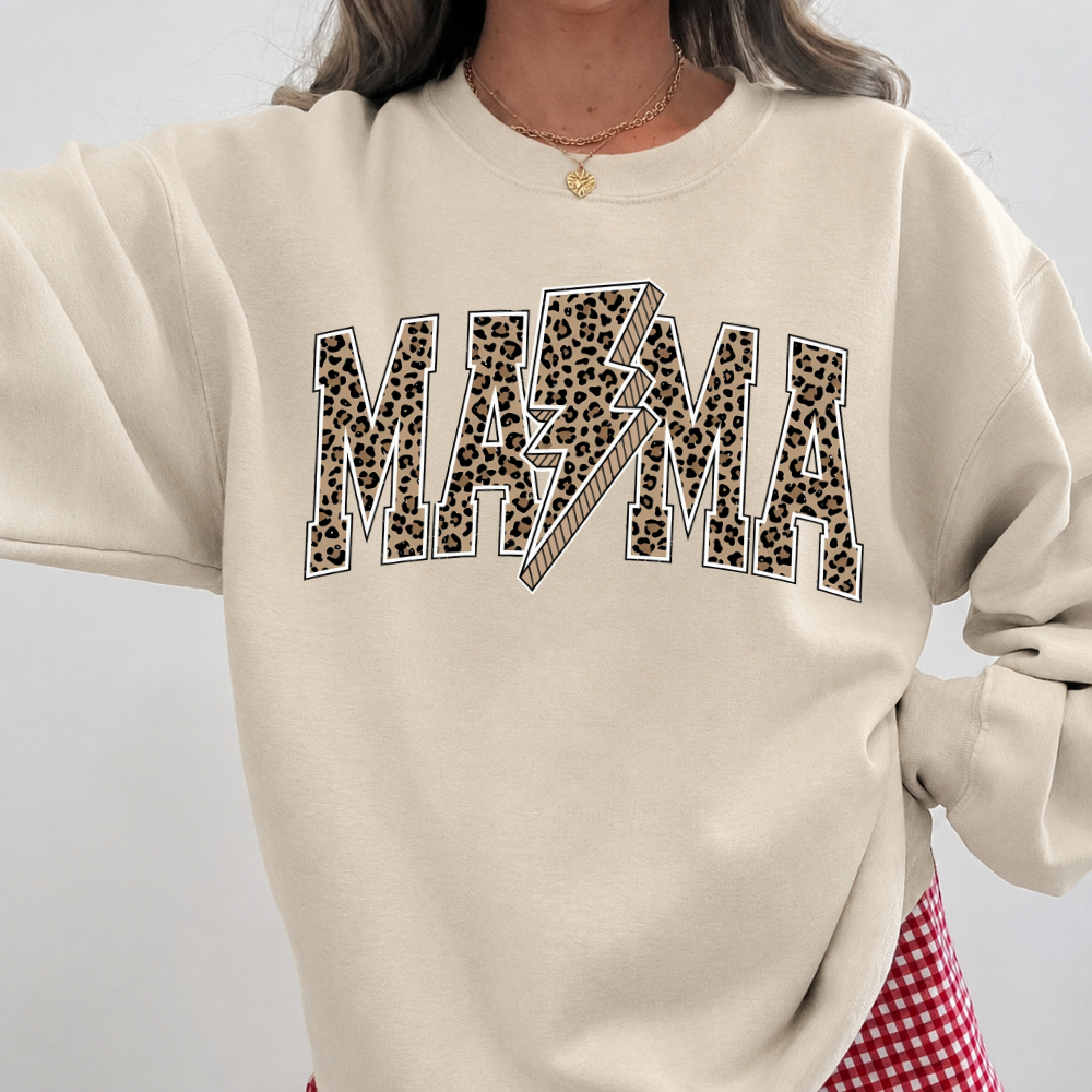 Leopard Lightning Mama Sweatshirt