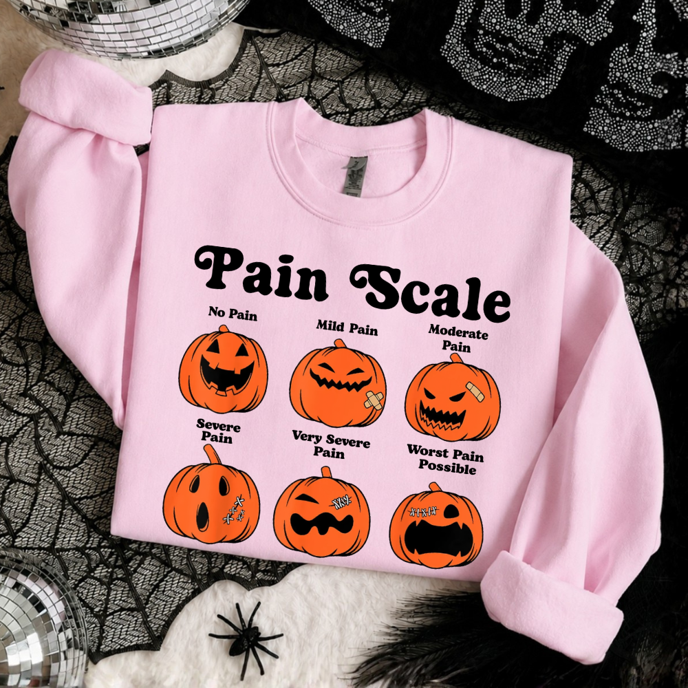 Pumpkin Pain Scale Halloween Sweatshirt