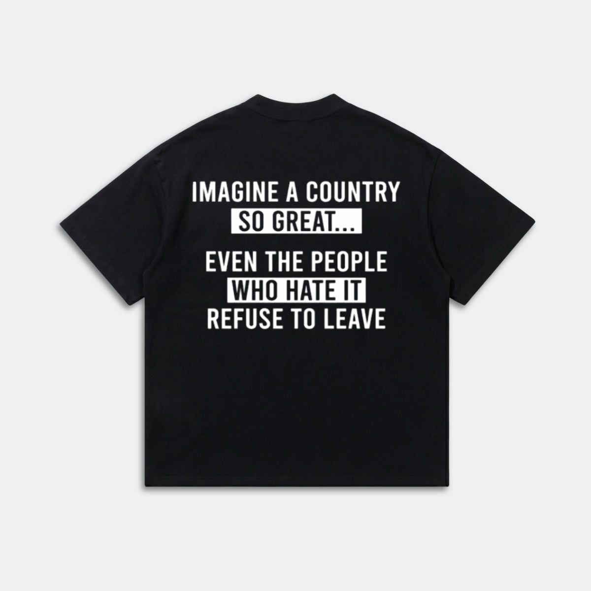 Imagine A Country So Great T-Shirt - Patriotic Political Quote Tee - Freedom Statement Shirt