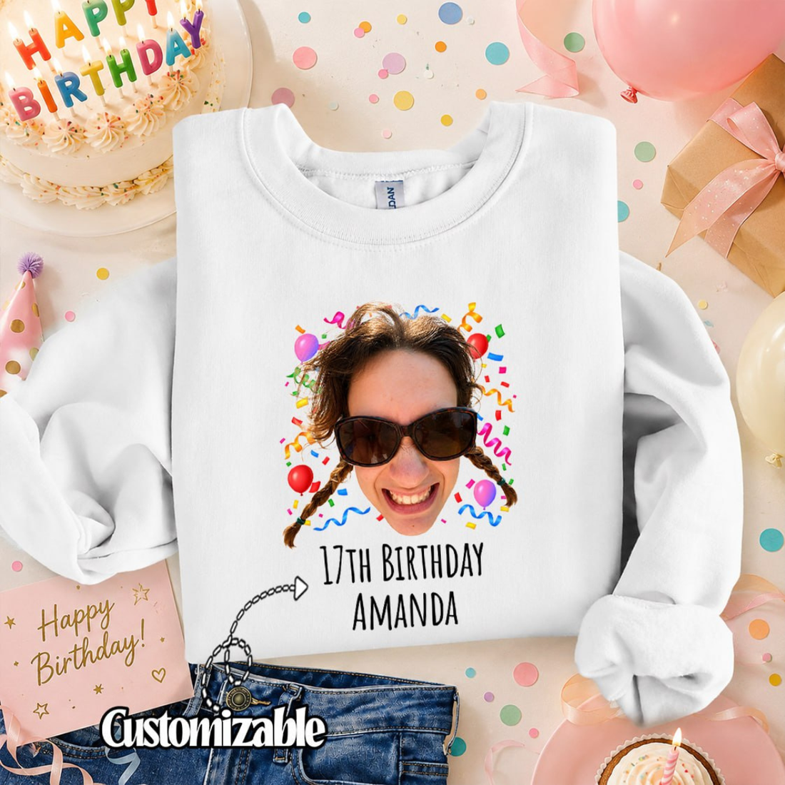 Custom Party Face Sweatshirt