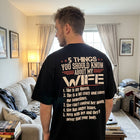 5 Things You Should Know About My Wife T-Shirt - Funny Husband Life Tee - Relationship Humor Shirt