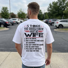 5 Things You Should Know About My Wife T-Shirt - Funny Husband Life Tee - Relationship Humor Shirt