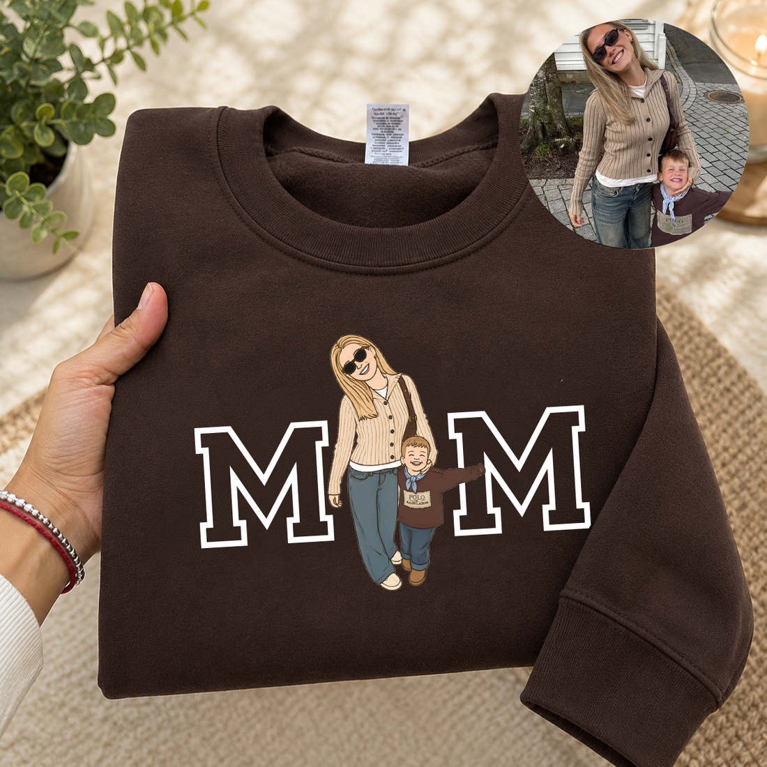 Custom Mom & Dad Portrait Sweatshirt